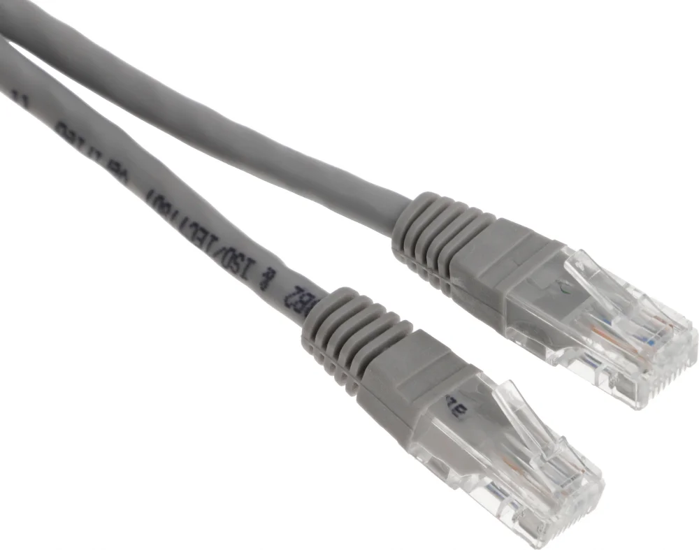 Патч-корд NA102-UTP-C6-1M 10G UTP 4 пары cat6 CCA molded 1м серый RJ-45 (m)-RJ-45 (m)
