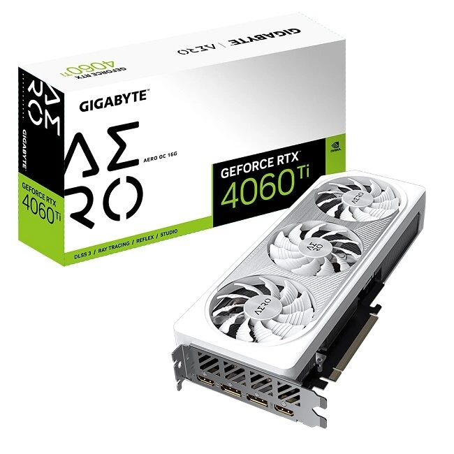 Видеокарта Gigabyte GeForce RTX 4060 Ti AERO OC (GV-N406TAERO OC-16GD)