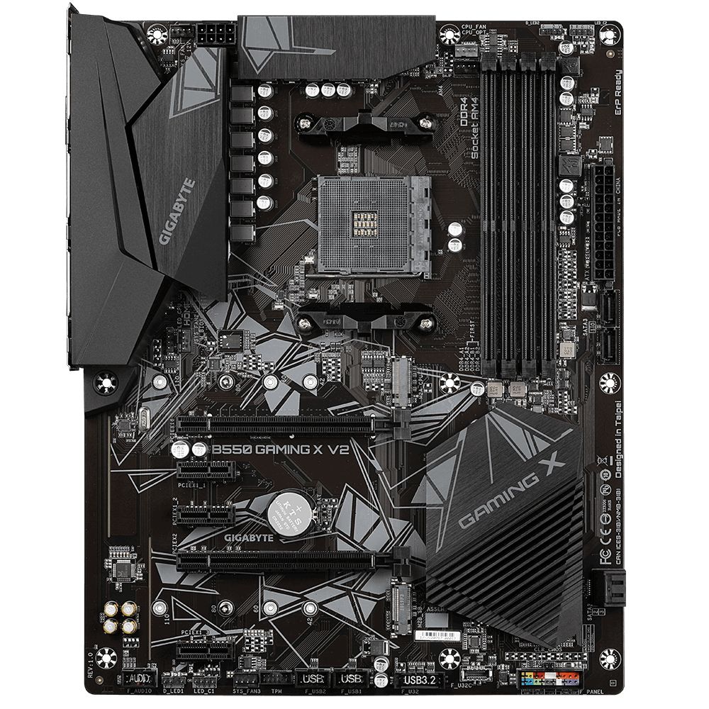 Материнская плата Gigabyte B550 GAMING X V2 Soc-AM4 AMD B550 4xDDR4 ATX AC`97 8ch(7.1) GbLAN RAID+DVI+HDMI