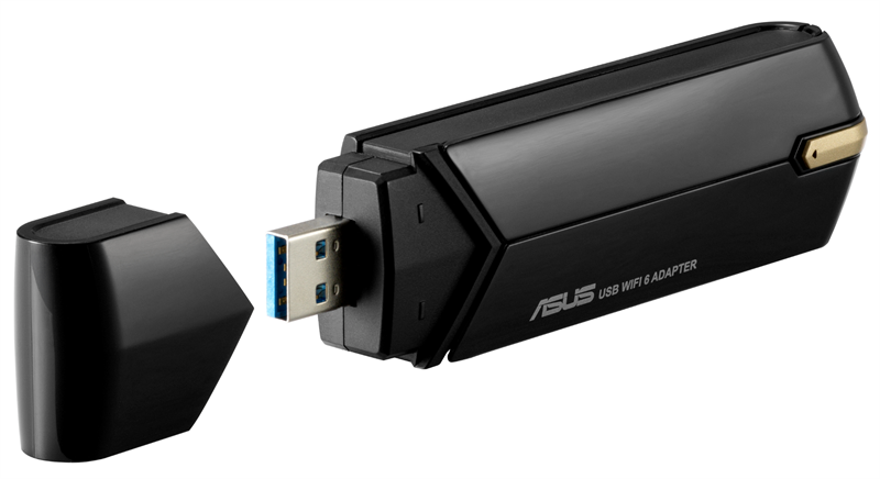 Сетевой адаптер WiFi Asus USB-AX56 AX1800 USB 3.0 (ант.внеш.несъем.)