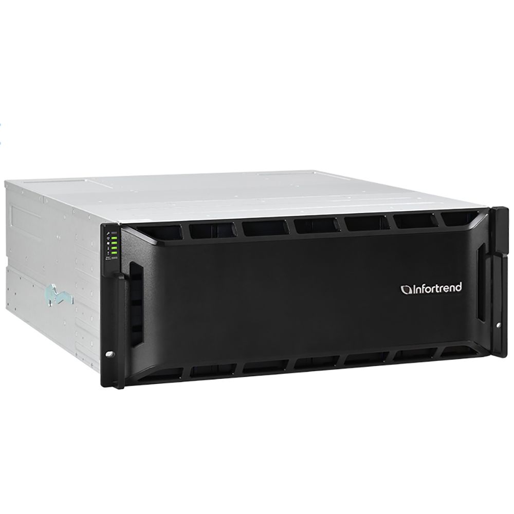 Платформа СХД Infortrend GS2024R01C0FD-8U32 | EonStor GS 2000 4U/24bay, cloud-integrated unified storage, supports NAS, block, object storage and cloud gateway, dual redundant co ntroller subsystem including 2x12Gb/s SAS EXP. ports, 8x1G iSCSI ports +4x