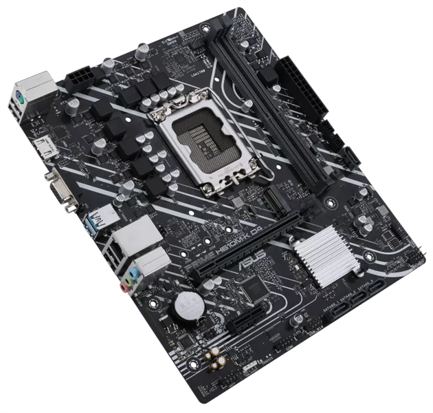 Материнская плата ASUS PRIME PRIME H610M-K D4, LGA1700, H610, 2*DDR4, D-Sub + HDMI, SATA3, Audio, Gb LAN, USB 3.2*4, USB 2.0*6, COM*1 header (w/o cable),mATX ; 90MB1A10-M0EAY0 (PRIME H610M-K D4)