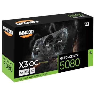 Видеокарта Inno3D nVidia GeForce RTX 5080 X3 OC 16Gb N50803-16D7X-17603930