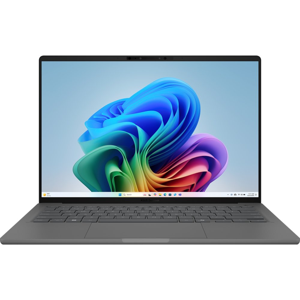 Ноутбук Asus Zenbook 14 UX3407QA-QD267W Snapdragon X X1-26-100 16Gb SSD512Gb Qualcomm Adreno 14" OLED WUXGA (1920x1200) Windows 11 Home grey WiFi BT Cam Bag (90NB1502-M00DN0) в Санкт-Петербурге