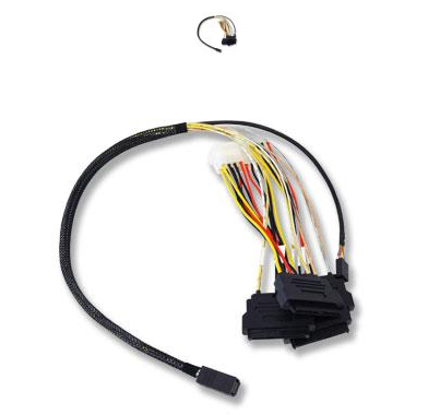 Кабель Cable, SFF-8643 - 4*SFF-8482, 1M (analog LSI00412 / L5-00222-00 / 2280100-R) (CBL-8643-8482-10)