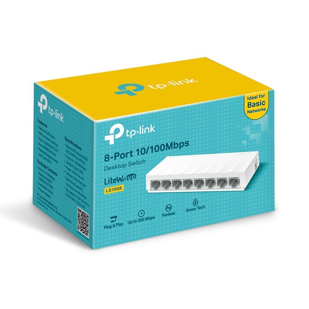 Коммутатор TP-Link LS1008 8x100Mb неуправляемый