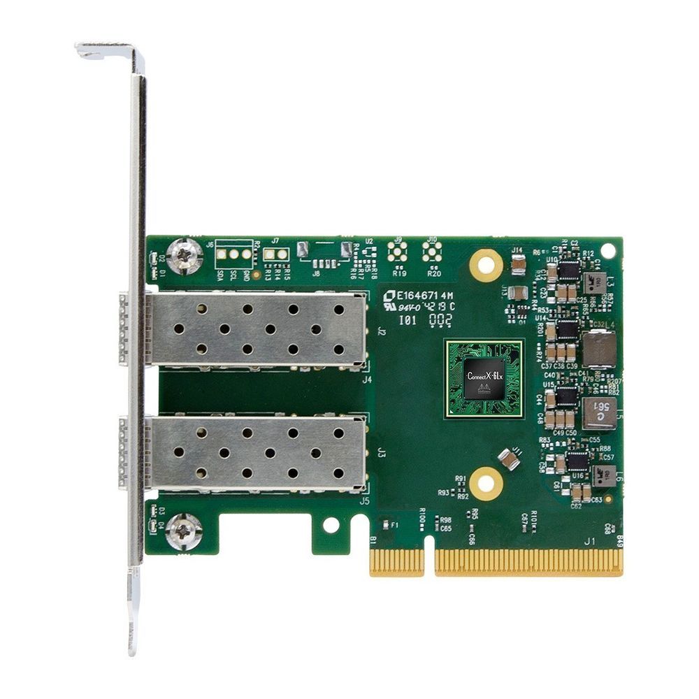 Сетевой адаптер Mellanox ConnectX-6 Lx EN adapter card, 25GbE, Dual-port SFP28, PCIe 4.0 x8, No Crypto, Tall Bracket (MCX631102AN-ADAT)