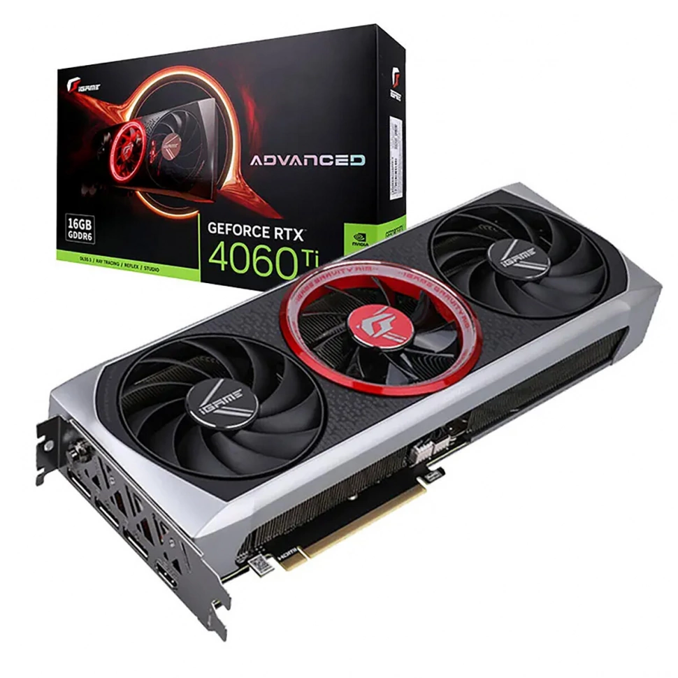 Видеокарта ColorFul GeForce RTX 4060 Ti Advanced OC 16GB-V (RTX 4060 Ti Advanced OC 16GB-V)