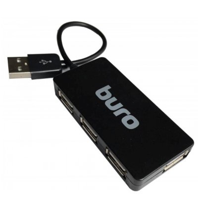 Разветвитель USB Buro BU-HUB4-U2.0-SLIM