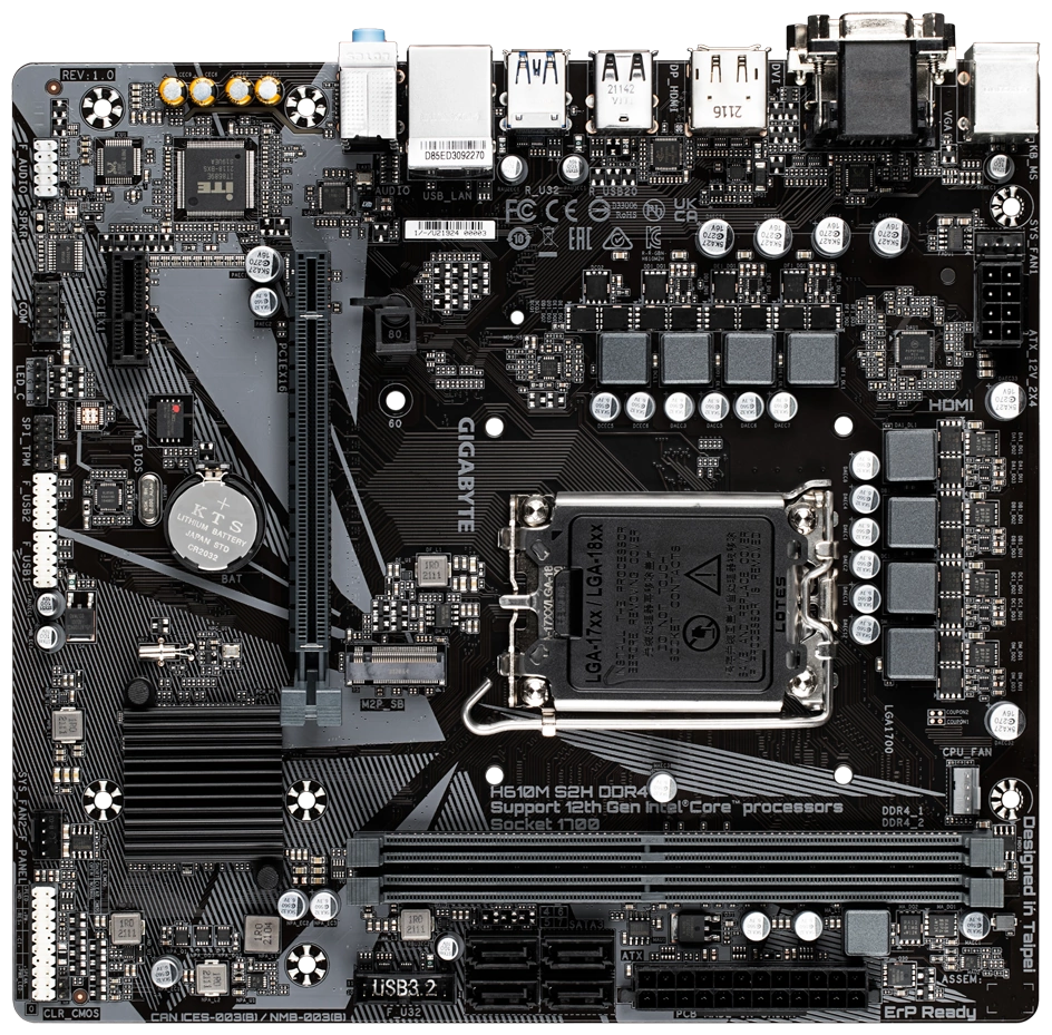 Материнская плата Gigabyte H610M S2H DDR4