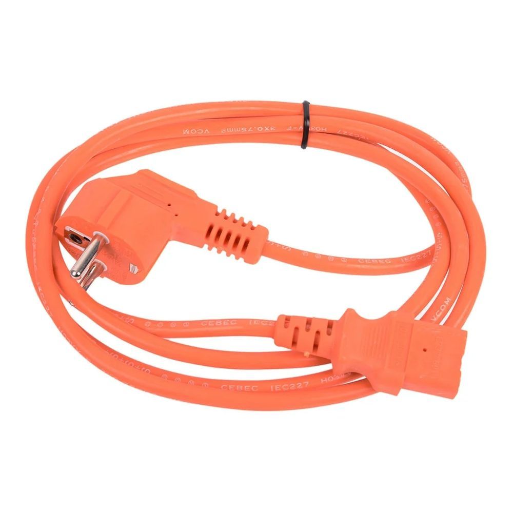 VCOM <CE021-CU0.75-1.8M-O> Кабель питания 220V 1.8 м (Европейский стандарт) оранжевый