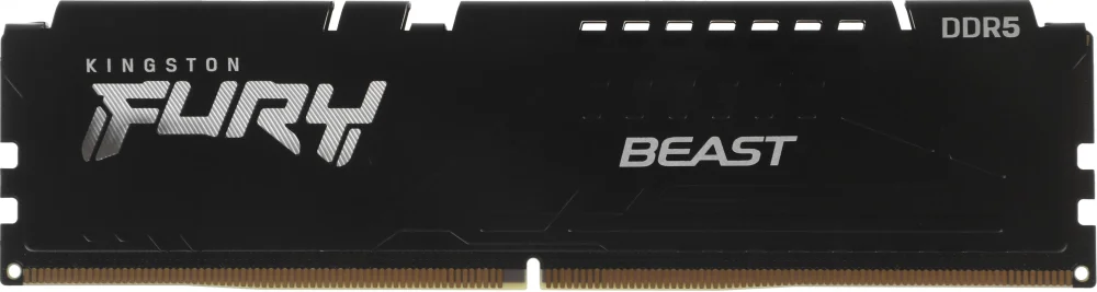 Модуль памяти DDR 5 DIMM 16Gb PC54400, 6800Mhz, Kingston FURY Beast Black XMP CL34 (KF568C34BB-16) (retail)