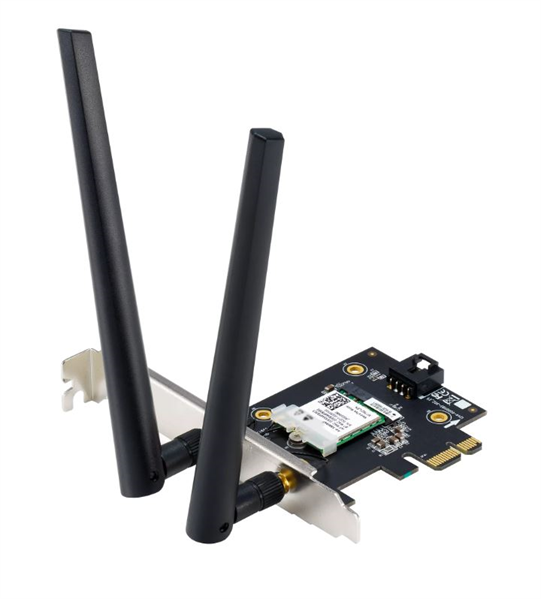 ASUS PCE-AX3000 //WIFI 802.11ax, 2402 + 574Mbpsб PCI-E Adapter, 2 антенны; 90IG07A0-MO0B00 (PCE-AX1800)
