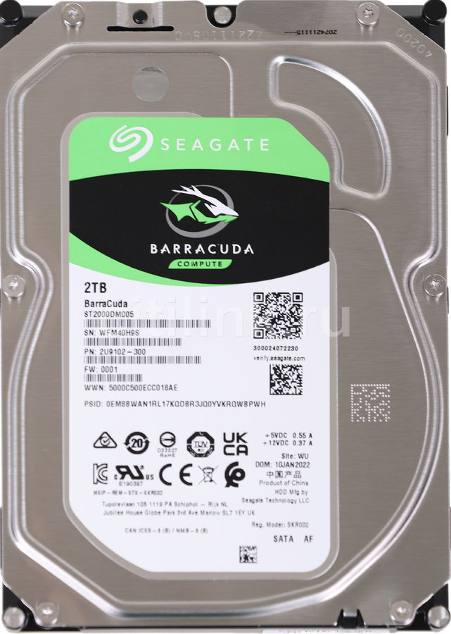 Жесткий диск Seagate SATA-III 2Tb ST2000DM005 Barracuda (5400rpm) 256Mb 3.5"