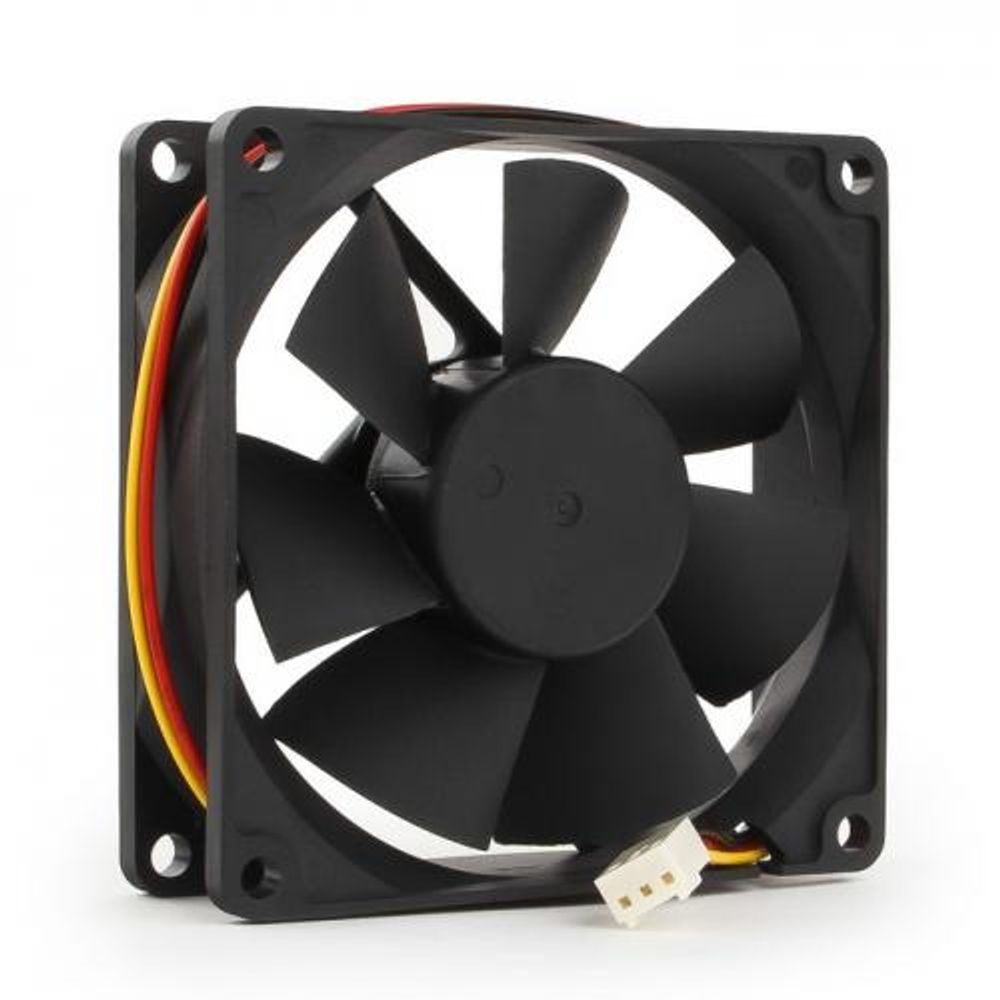 Вентилятор Gembird FANCASE/BALL 80x80x25, подшипник, 3 pin, провод 30 см {100}