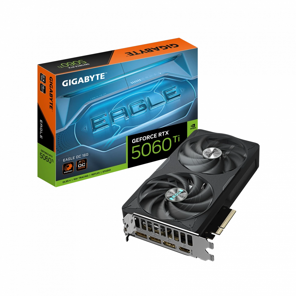 Видеокарта GigaByte GeForce RTX 5060 Ti 16Gb (GV-N506TEAGLE OC-16GD)