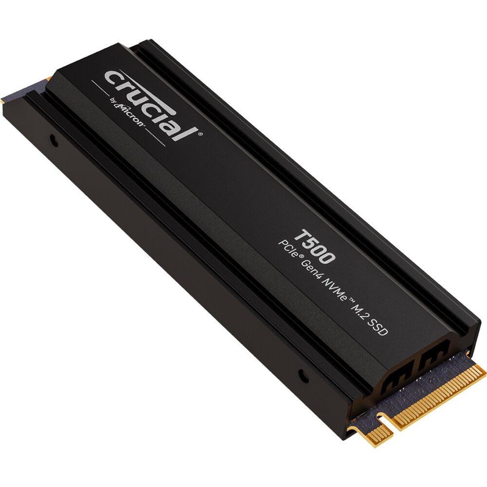 Твердотельный накопитель SSD Crucial T500 2TB PCIe Gen4 NVMe M.2 SSD with heatsink CT2000T500SSD5
