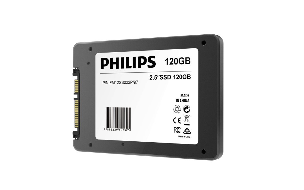 Твердотельный диск 120GB PHILIPS FM12SS022P/97 2.5", SATA III, TLC [R/W - 480/400 MB/s]