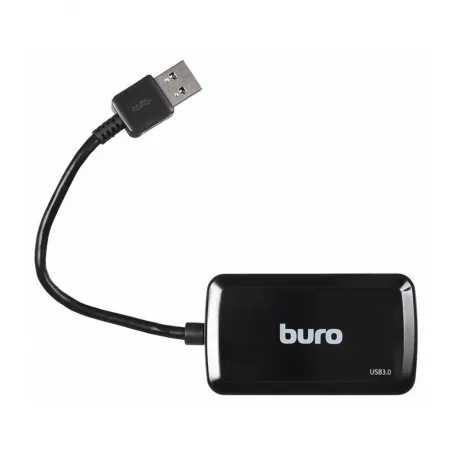 Хаб-разветвитель USB 3.0 Buro BU-HUB4-U3.0-S 4порт. черный в Санкт-Петербурге