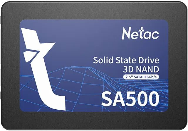 Твердотельный накопитель Netac SA500 2.5 SATAIII 3D NAND SSD 2TB, R/W up to 530/475MB/s