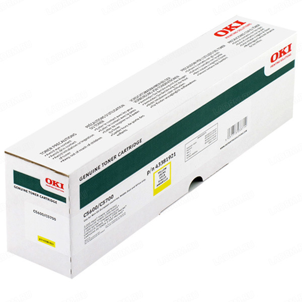 OKI C5600, C5700 тонер-картридж жёлтый