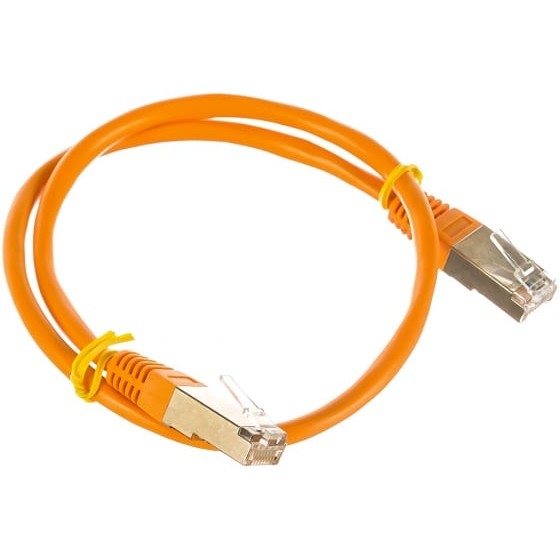 Патч-корд PP22-0.5M/O 1000G FTP 4 пары cat5E CCA molded 0.5м оранжевый RJ-45 (m)-RJ-45 (m)