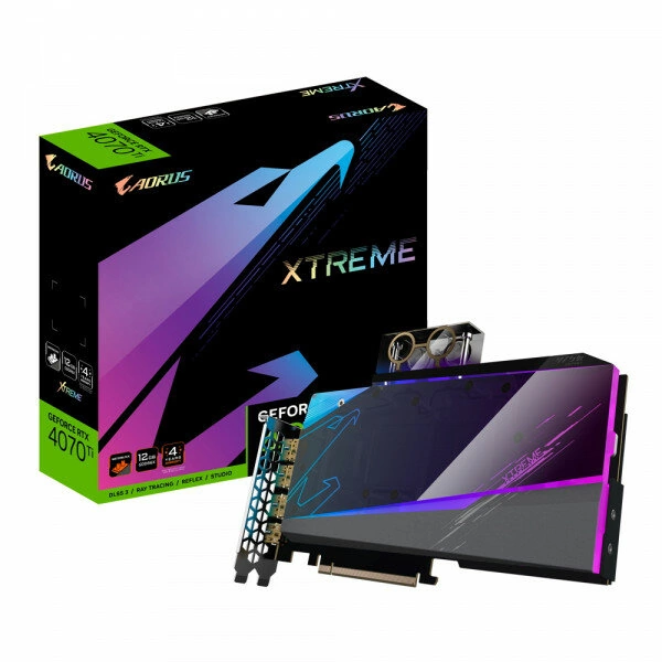 Видеокарта Gigabyte GeForce RTX 4070 Ti Aorus Xtreme WaterForce 12Gb (GV-N407TAORUSX WB-12GD)