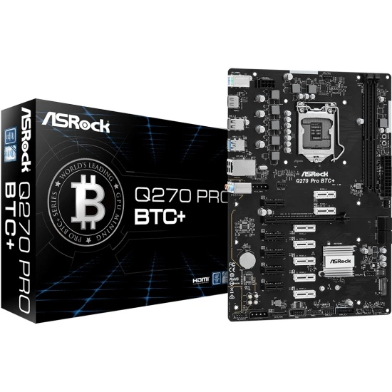 Материнская плата Asrock Q270 PRO BTC+