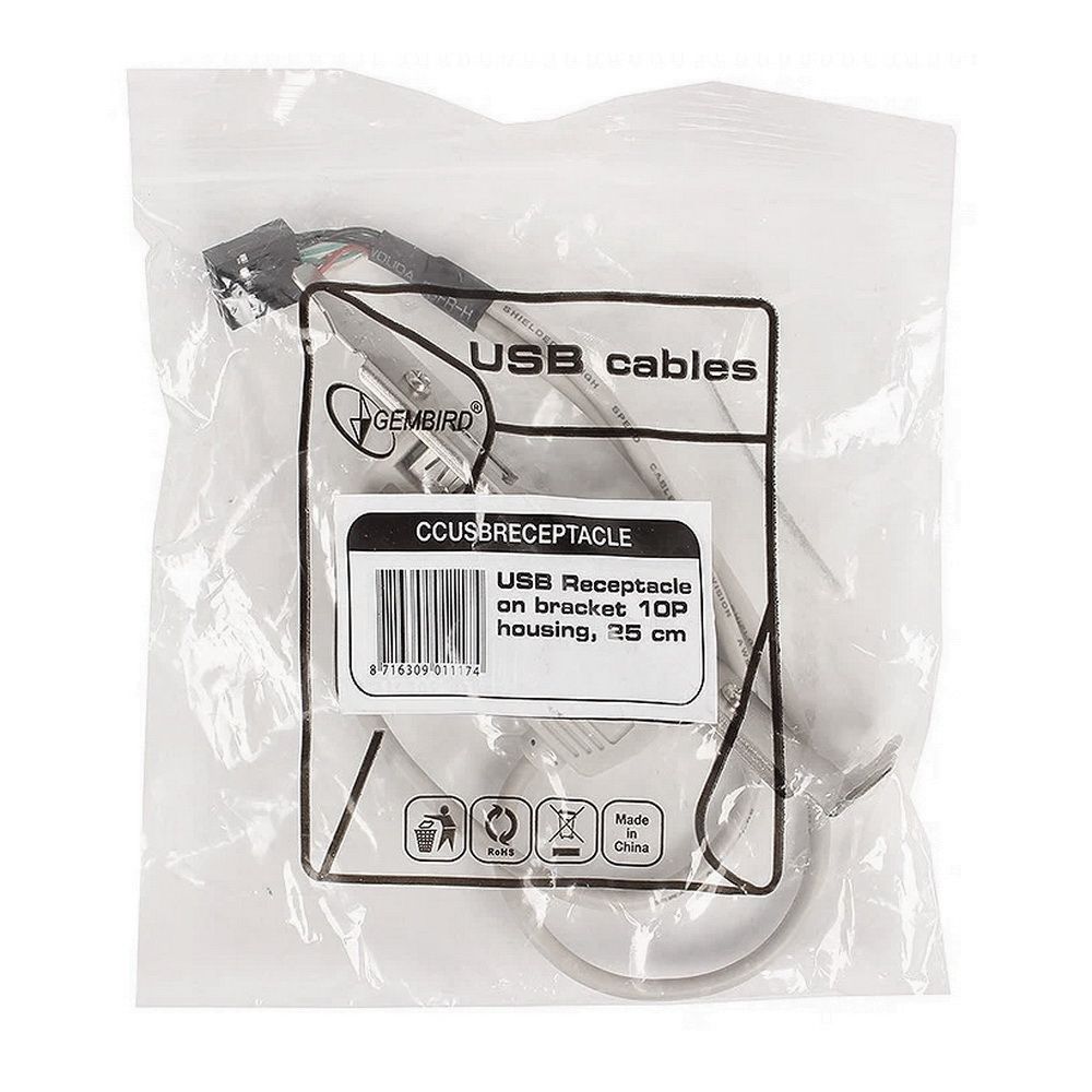 см. арт. 1765887*** Планка в сист блок на 2 USB2,0, 10pin ( CCUSBRECEPTACLE)