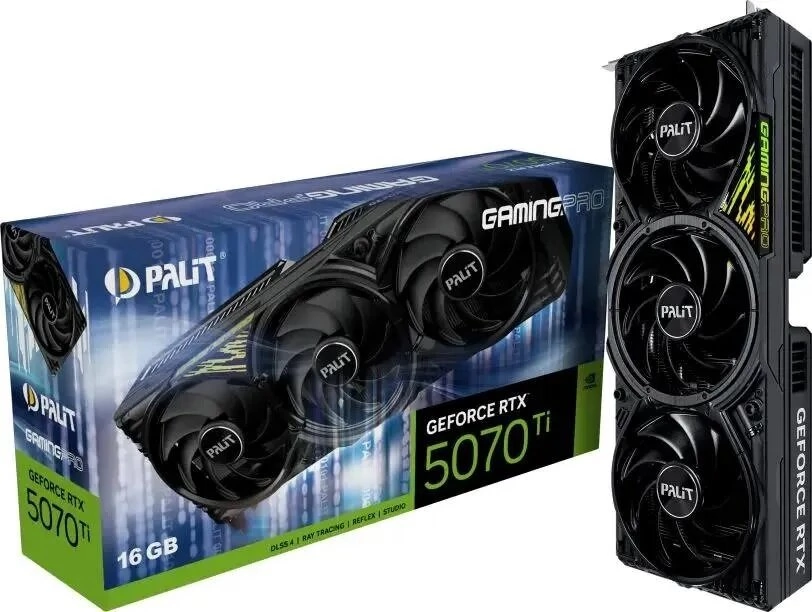 Видеокарта Palit GeForce RTX 5070 Ti GamingPro 16Gb (NE7507T019T2-GB2031Y)