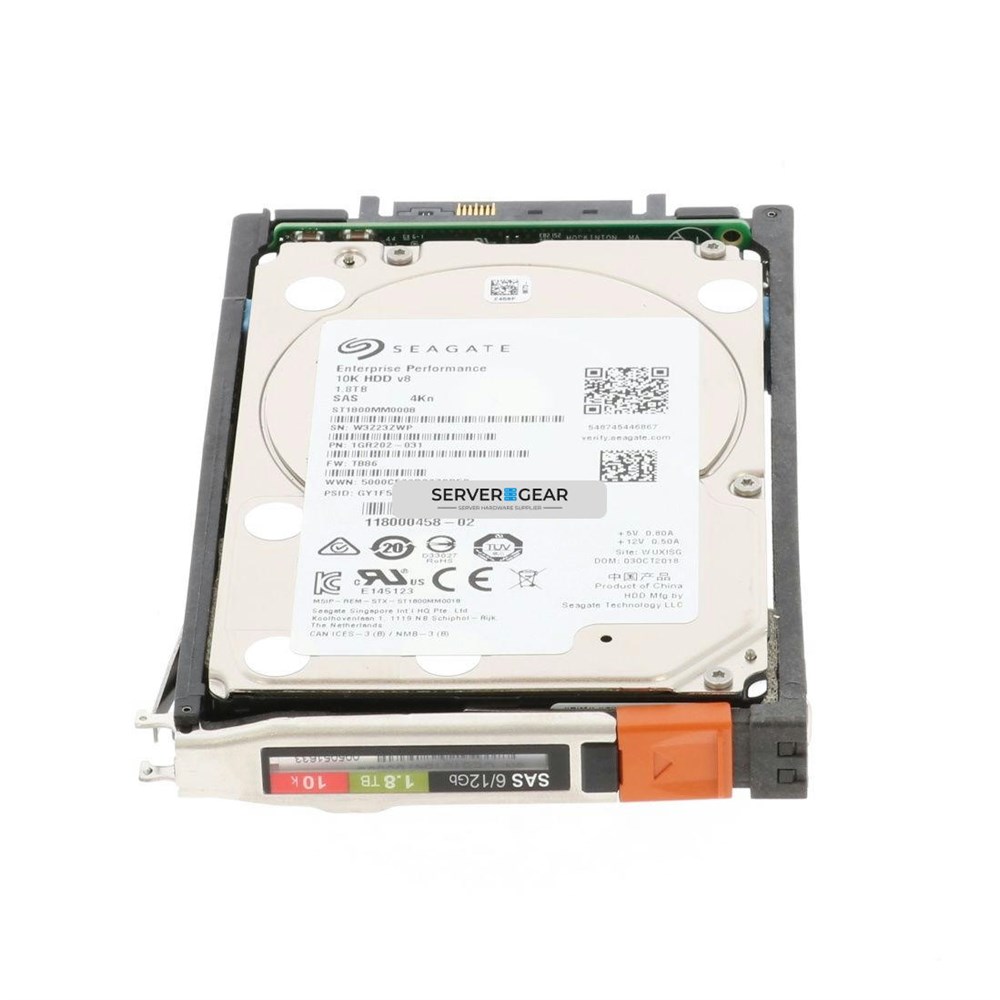 5053356 Жесткий диск EMC 1.8TB 2.5 inch 10K 12G 4160 2580T Unity