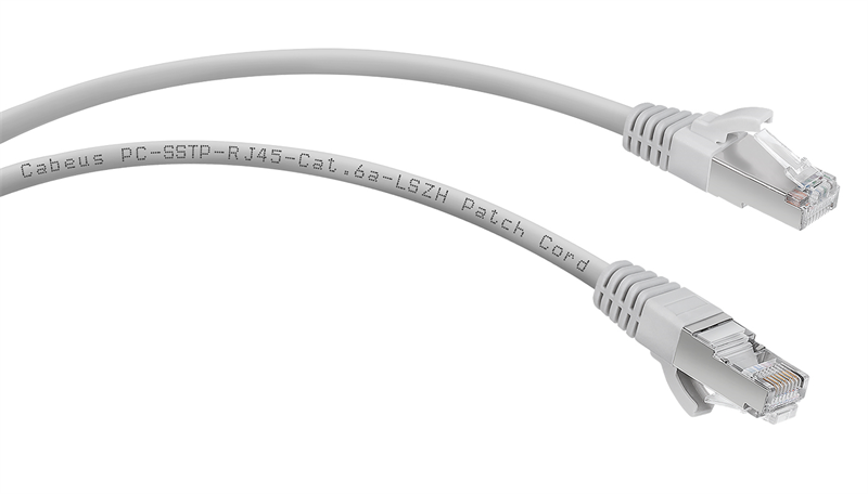 Cabeus PC-SSTP-RJ45-Cat.6a-3m-LSZH Патч-корд S/FTP, категория 6а (10G), 2xRJ45/8p8c, экранированный, серый, LSZH, 3м (PC-SSTP-RJ45-Cat.6a-3m-LSZH)