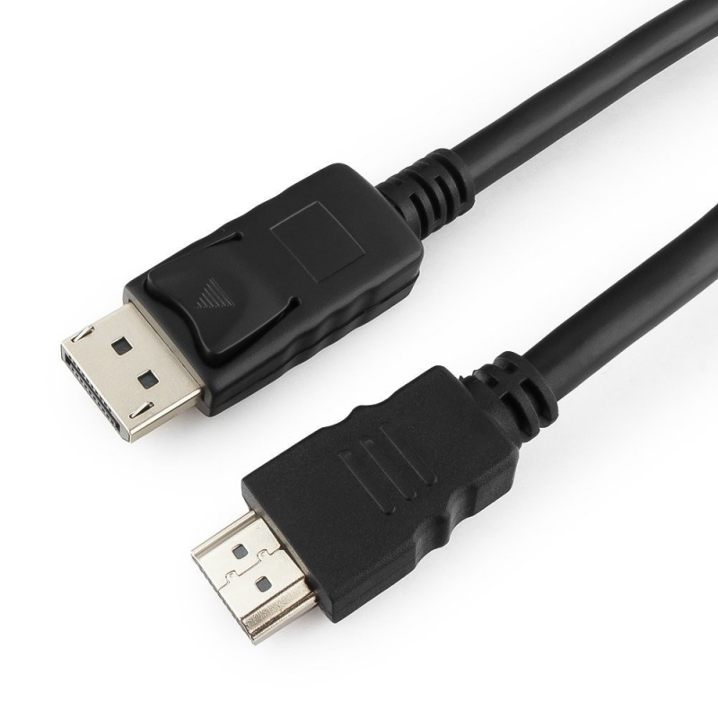 Кабель DisplayPort-HDMI Gembird/Cablexpert 1,8м, 20M/19M, черный, экран, пакет (CC-DP-HDMI-6)