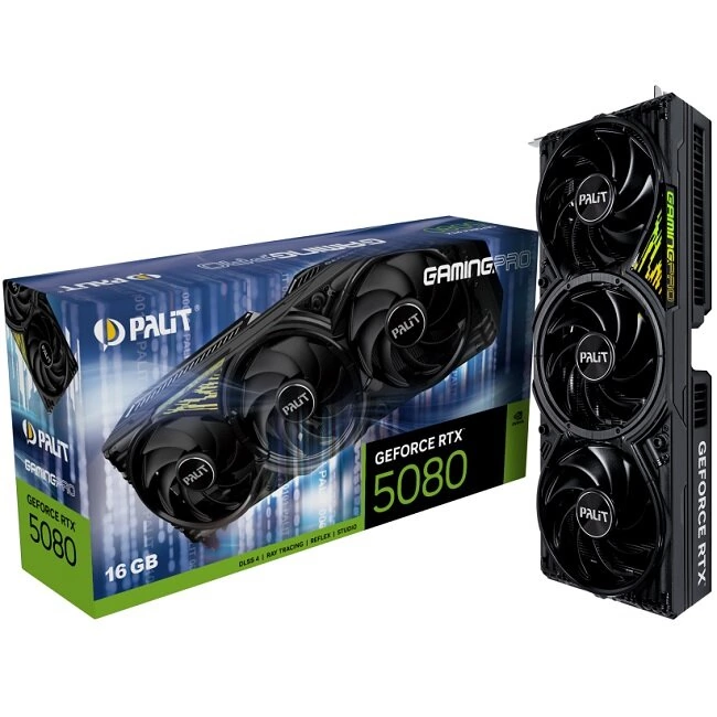 Видеокарта Palit GeForce RTX 5080 GamingPro OC 16Gb (NE75080S19T2-GB2031A)