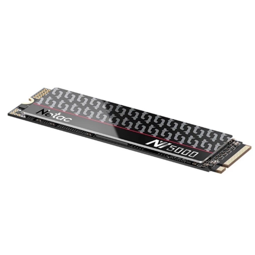 Твердотельный накопитель Netac NV5000t 500Gb [NT01NV5000t-500-E4X] M.2 2280, PCI-E 4.0 x4, 3D NAND, 4800/2700MBs, NVMe 1.4, 320TBW, с радиатором