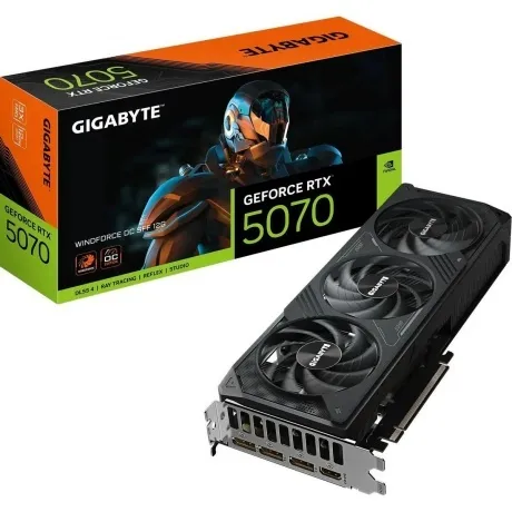 Видеокарта Gigabyte RTX5070 WINDFORCE OC SFF 12GB GDDR7 192bit 3xDP HDMI 3FAN RTL в Санкт-Петербурге