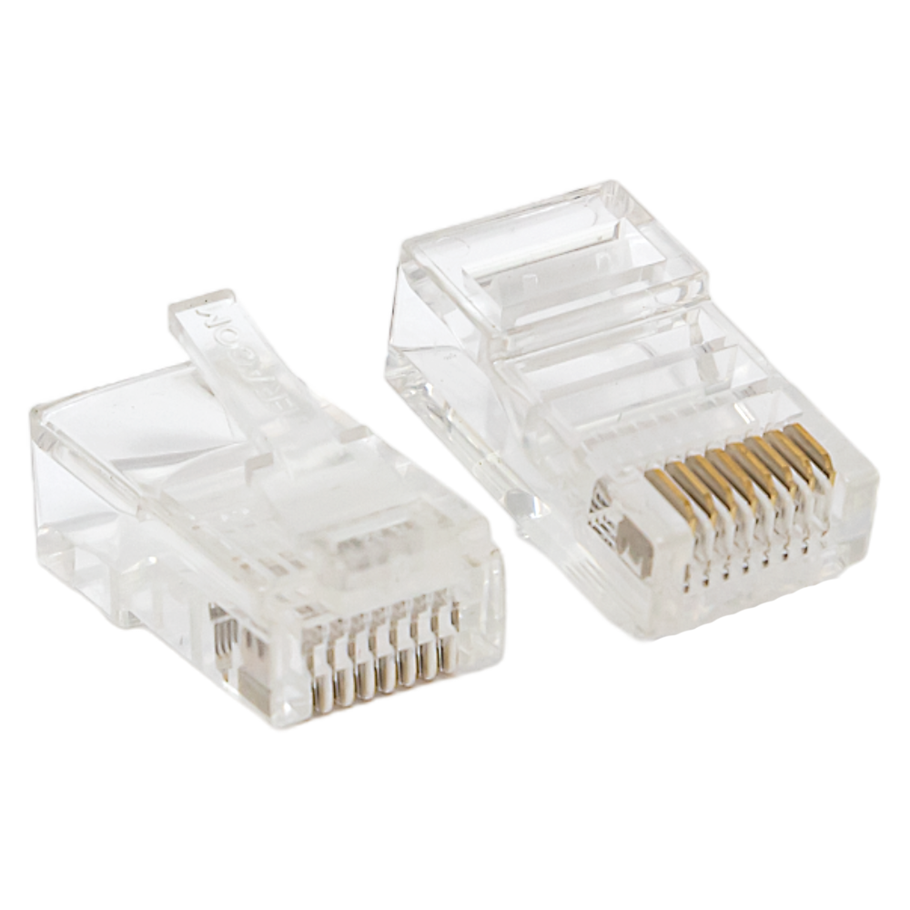 Коннектор RJ45 (8P8C) кат.5E неэкранир. TERACOM универс. (уп.10шт) EKF TRC-PLUG-5EUTP-10