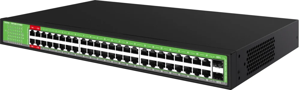 Коммутатор Digma DSP248G-2S-R800 DSP248G-2S-R800 V1 (L2) 48x1Гбит/с 2SFP 48PoE 48PoE+ 4PoE++ 800W неуправляемый