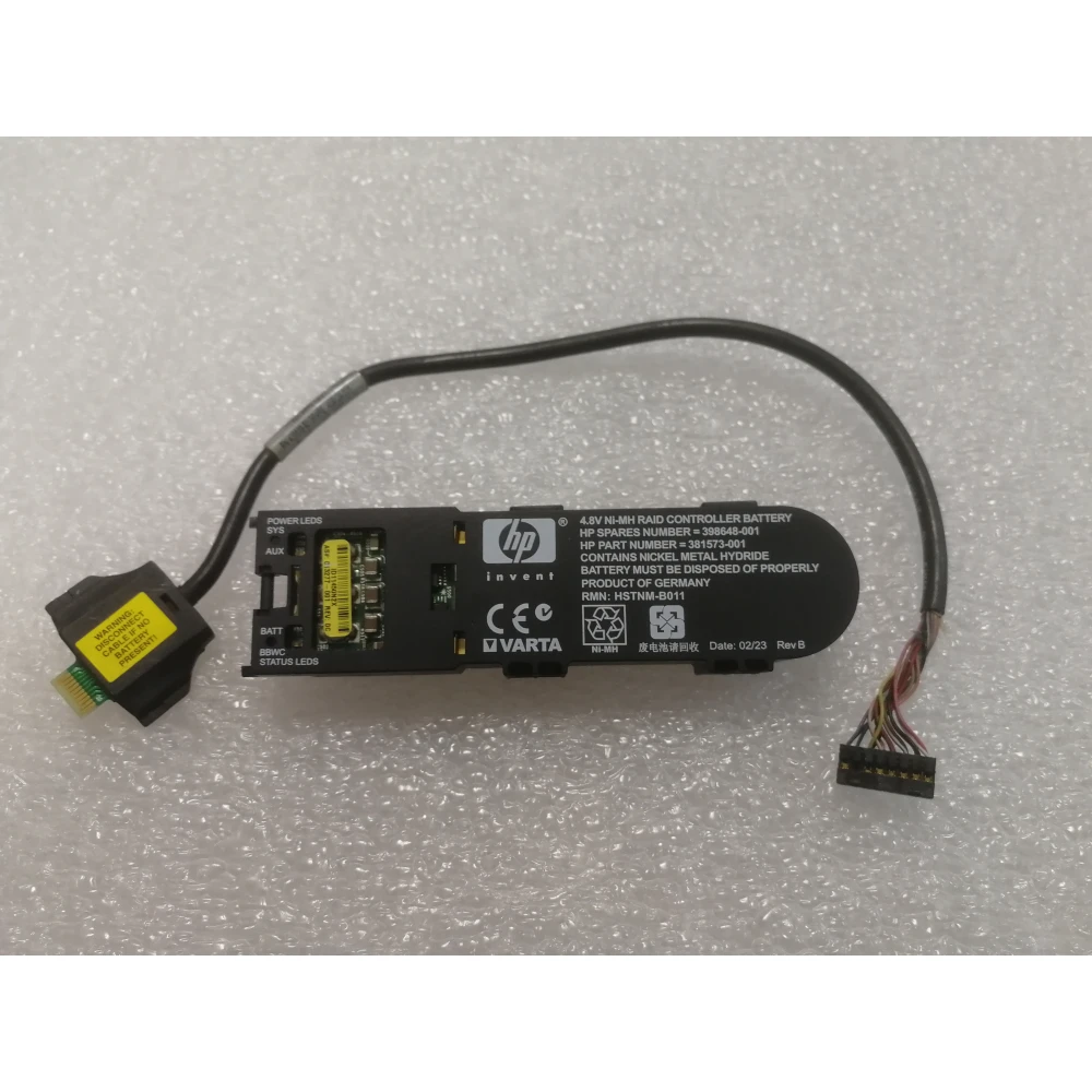 Опция BBWC Raid контроллера HP 398648-001 батарея для SA P400/400i/E500 4.8V 650mAh Raid Smart Array Cache 398648-001 381573-001 383280-B21 HSTNM-B011