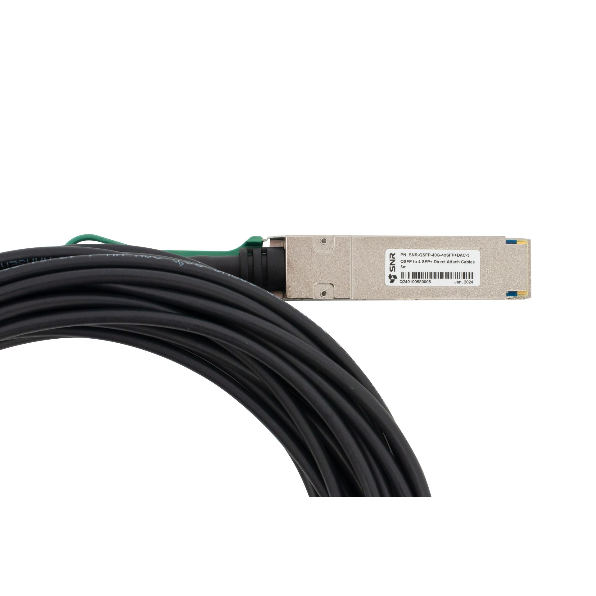 Кабельная сборка SNR Direct Attach Twinax Cable (DAC), 40Gb QSFP-40G->4xSFP+ 10Gb, 3м, SNR-QSFP-40G-4xSFP+DAC-3