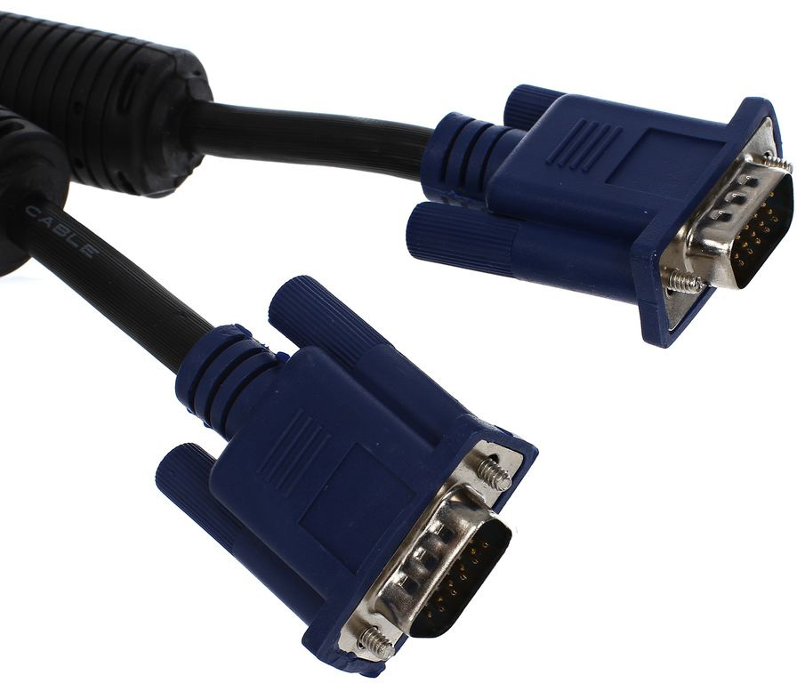 VCOM VVG6448-1.8M(O) Кабель монитор-SVGA card (15M-15M) 1,8м 2 фильтра[6937510840526]