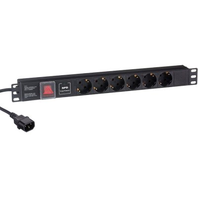Блок розеток Exegate ServerPro PDU-19H609 Al-6S-C14-2CU-SPD1