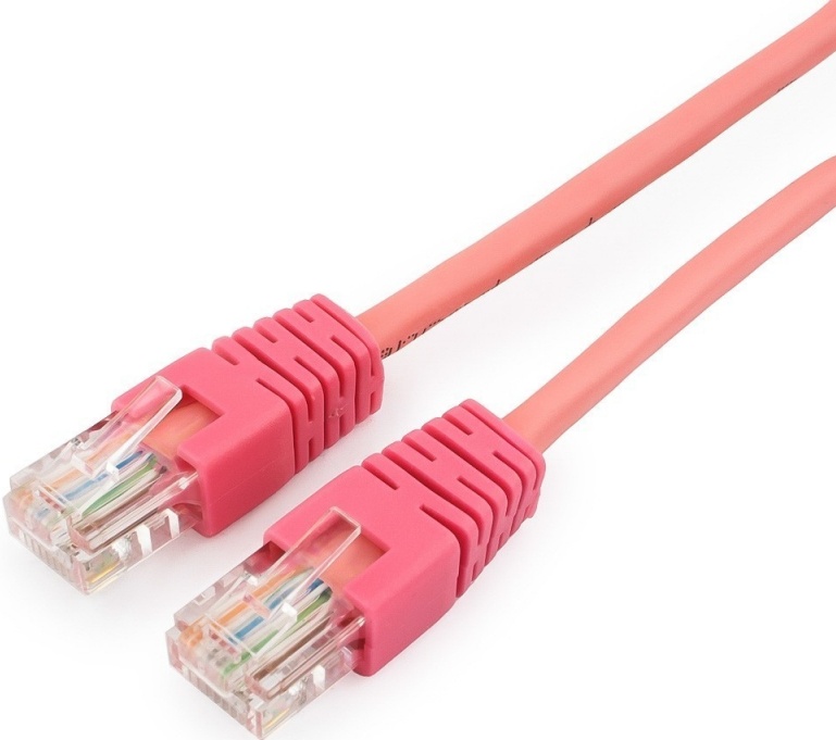 Патч-корд PP12-2M/RO 1000G UTP 4 пары cat5E CCA molded 2м розовый RJ-45 (m)-RJ-45 (m)