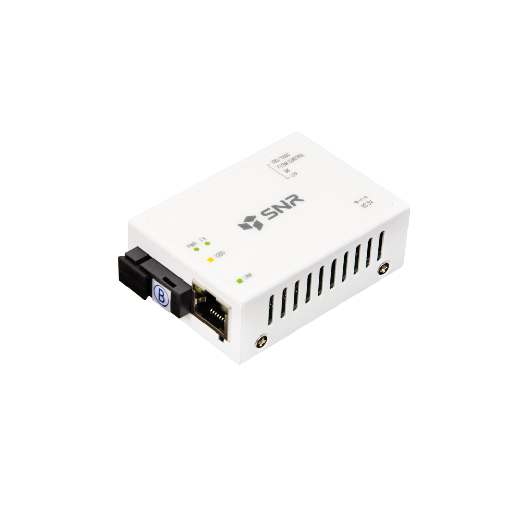 Медиаконвертер SNR Медиаконвертер 10/100/1000-Base-T / 100/1000Base-FX, Tx/Rx: 1550/1310нм (SNR-CVT-1000B)