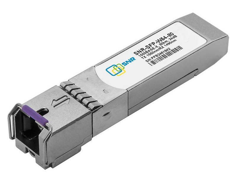 SNR Модуль SFP WDM, дальность до 80км (24dB), 1550/1490нм (SNR-SFP-W54-80)