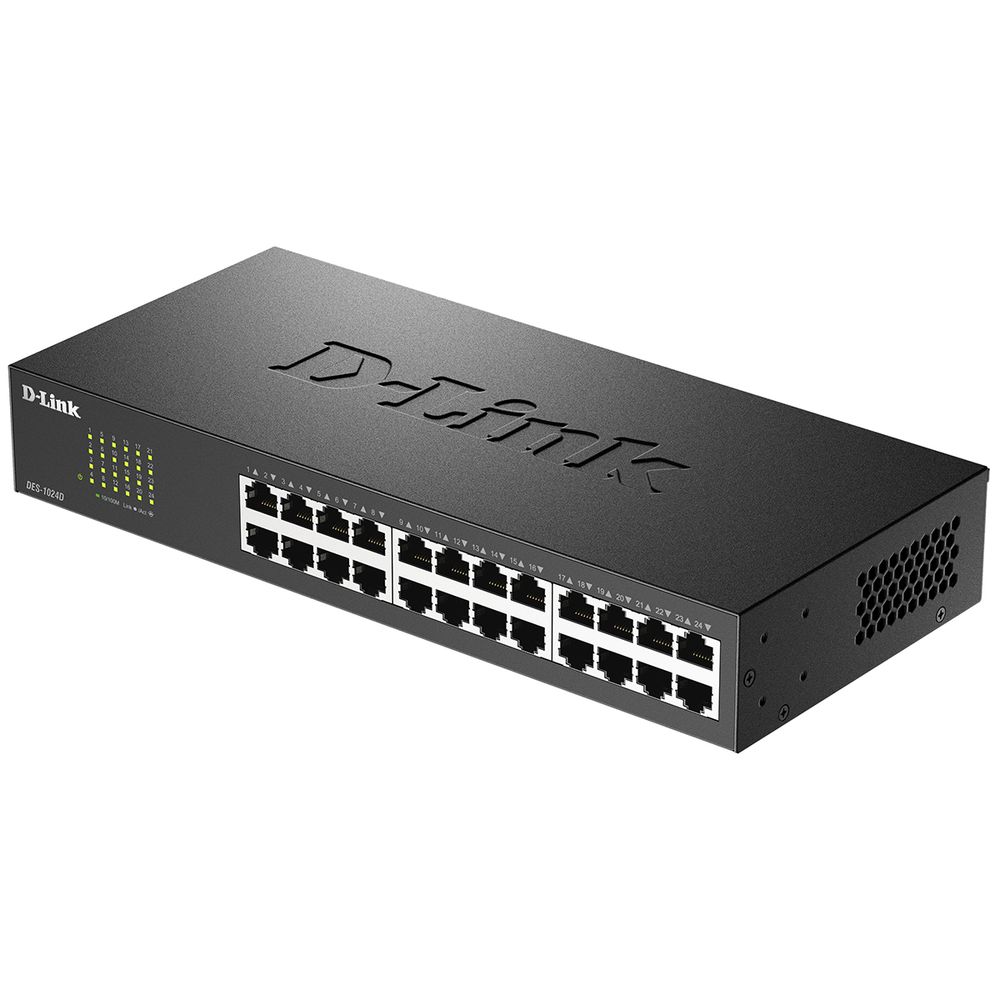 Неуправляемый коммутатор D-Link DES-1024D/H2A с 24 портами 10/100Base-TX