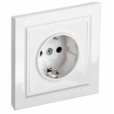 Розетка силовая IEK Brite РСР14-1-0-БрБ