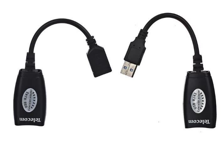 Telecom Адаптер-удлинитель USB-AMAF/RJ45, по витой паре до 45m <TU824> [6926123510322]