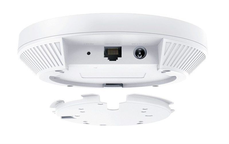 Сетевое оборудование TP-Link EAP650, AX3000 Потолочная двухдиапазонная точка доступа Wi-Fi 6, 1 гигабитный порт RJ45, до 574 Мбит/с на 2,4 ГГц + до 2402 Мбит/с на 5 ГГц, PoE 802.3at и 12 v DC, 2 встр. антенны, MU-MIMO (EAP650)