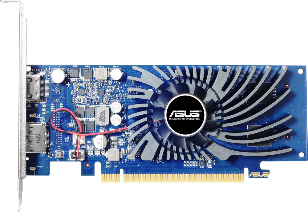 Видеокарта Asus PCI-E nVidia GeForce GT1030 (2Gb/64bit/GDDR5 1506/6008/DPx1/HDMIx1/HDCP/Ret) (GT1030-2G-BRK)